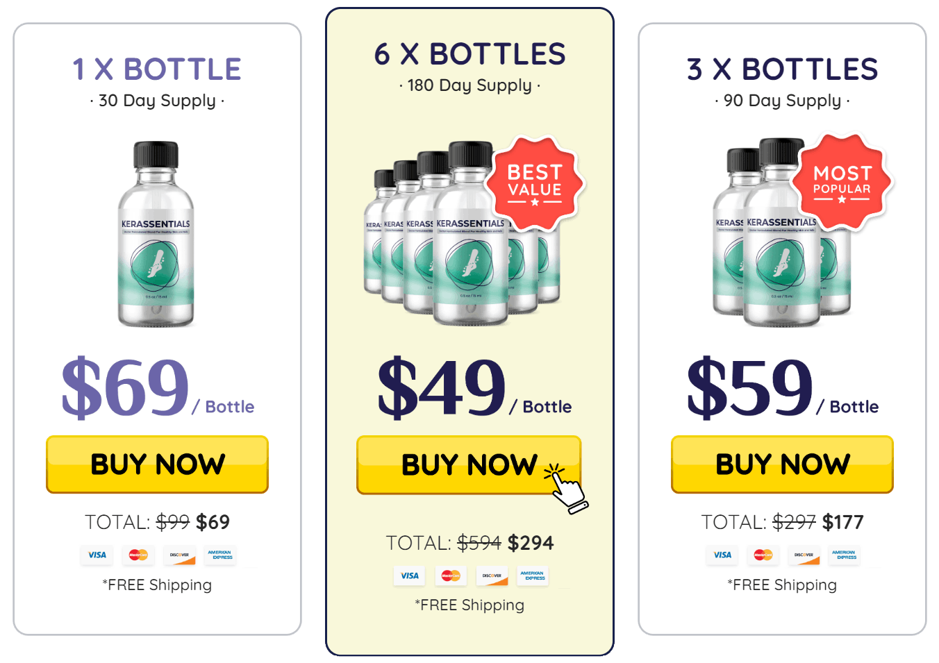 Kerassentials order page
